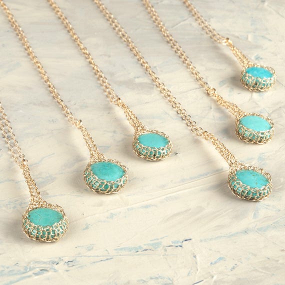 Small turquoise 2024 pendant necklace