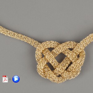 Necklace Tutorial Bold Celtic Heart Knot Necklace Video tutorial image 2