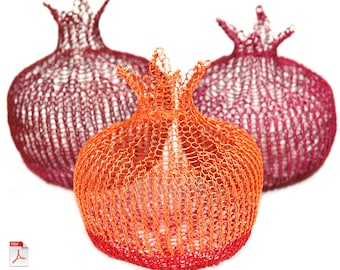 Wire pomegranate pattern wire crochet tutorial wire work instructions DIY wire sculpture yoola ebook