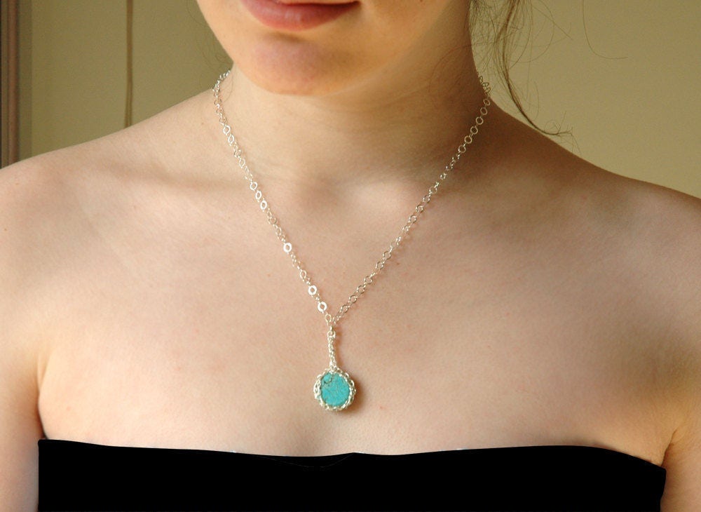 Small turquoise pendant outlet