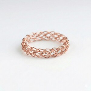 Knot ring, Thin Rose Gold Ring, Rose Gold Ring, Rose Gold Stack Ring, Rose Gold Filled Ring, Thin Stackable Ring, Minimalist Ring image 2