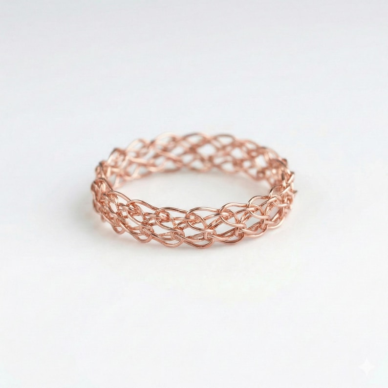 Knot ring, Thin Rose Gold Ring, Rose Gold Ring, Rose Gold Stack Ring, Rose Gold Filled Ring, Thin Stackable Ring, Minimalist Ring image 2