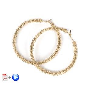 Earrings tutorial, Wire wrap jewelry tutorial, Hoop earrings pattern