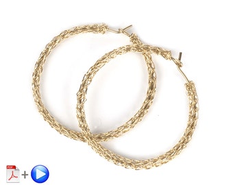 Earrings tutorial, Wire wrap jewelry tutorial, Hoop earrings pattern