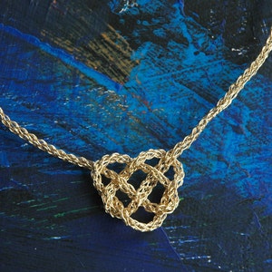 ROSE Gold celtic knot necklace image 3