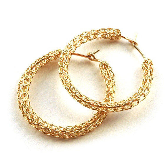 Gold wire hoop earrings small clearance