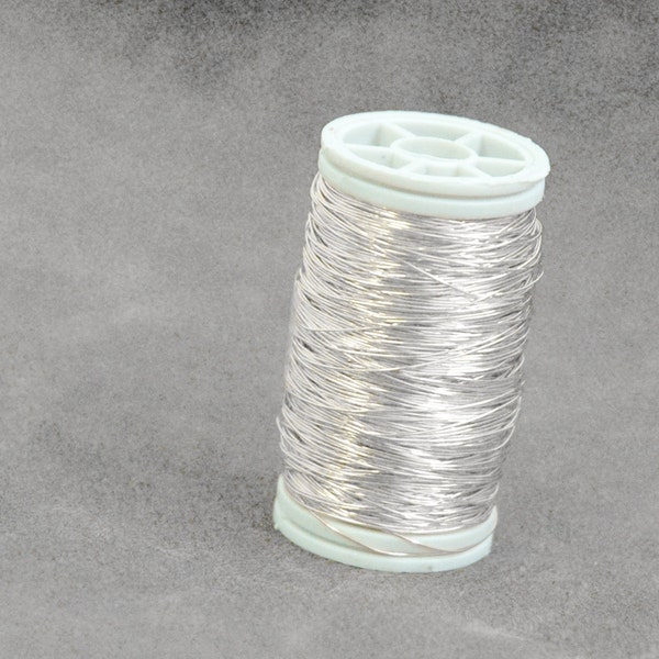 Bobine Fil Argent 925 , très souple, 28g, 20 g, Fournitures Crochet,  80ft 26 yard