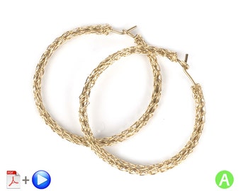 Earrings tutorial, Wire wrap jewelry tutorial, Hoop earrings pattern