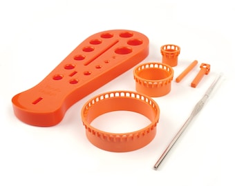 Kit de crochê com fio Yoola Supply, placa de desenho, agulha de crochê, conjunto inicial ISK, fabricação de joias, ferramentas de crochê, kit de joias faça você mesmo