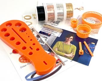 Jewelry making kit, DIY jewelry kit, jewelry kit, bracelet making kit, craft gift kit, crochet kit, gift craft, EXTENDED kit, Crafter Gift
