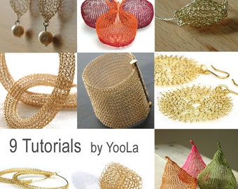9 Wire Crochet Patterns how to crochet wire jewelry PDF patterns crochet wire work yoola tutorials ebook jewelry instructions