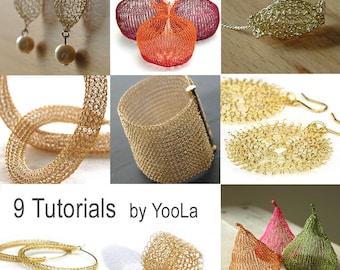 9 Wire Crochet Patterns how to crochet wire jewelry PDF patterns crochet wire work yoola tutorials ebook jewelry instructions