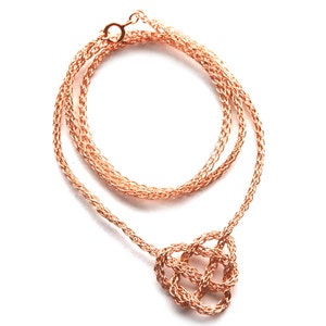 ROSE Gold celtic knot necklace image 2