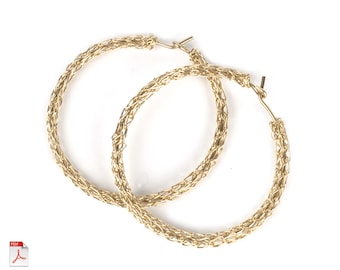 Fashionable hoops earrings Pattern tutorial  PDF