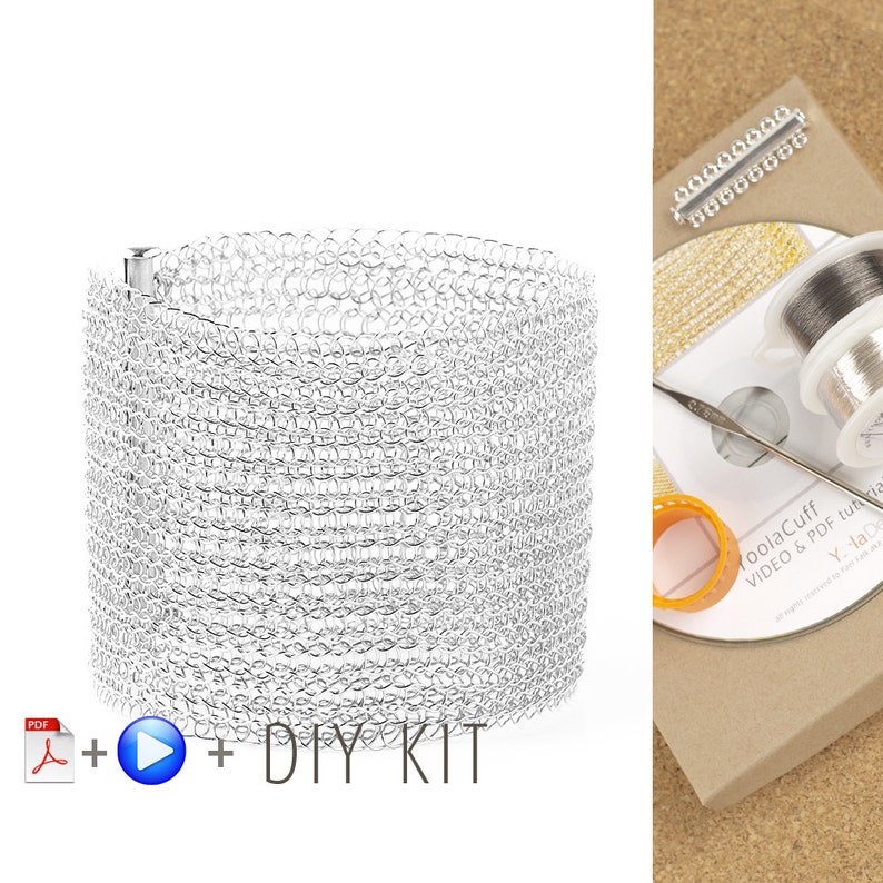 Puede incluir: Un kit de bricolaje de plata para hacer un brazalete de malla. El kit incluye un carrete de alambre de plata, un DVD con instrucciones y una descarga PDF.