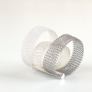 Ombre bracelet, Wire Crochet Bracelet, Multi Strand Bracelet, Wedding Bracelet, layered Bracelet, Bridal Jewelry image 2
