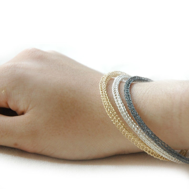 Bangle bracelets , gold bangle bracelet, silver bangle bracelet , oxidized silver bangle bracelet , stackable bangles image 2