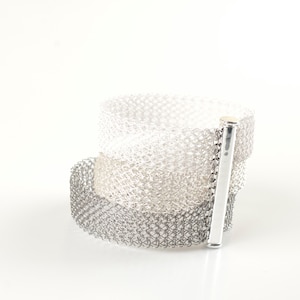 Ombre bracelet, Wire Crochet Bracelet, Multi Strand Bracelet, Wedding Bracelet, layered Bracelet, Bridal Jewelry image 1