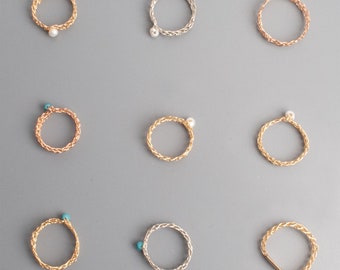 SAMPLE SALE - rings samples clearance - Unique wire crochet jewelry - Gift for Her - there is only one of each !