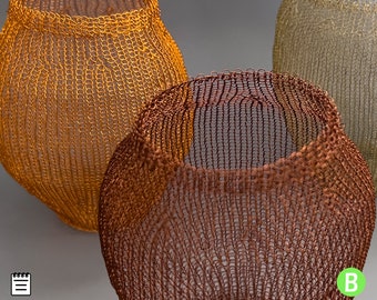 Metal Vase, Wire Baskets, Wire Planters, Wire Crochet Patterns and Tutorials: Exploring the Art of Wire Work for Flowers and Dry Flowers