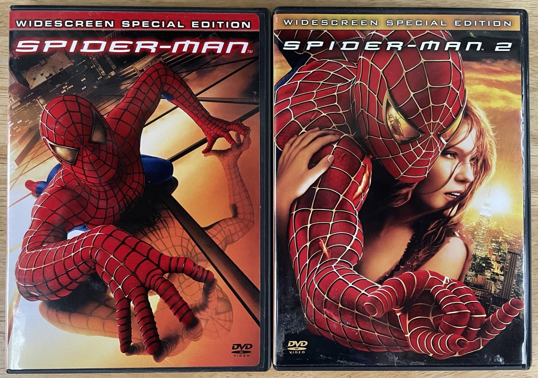 Spiderman and Spiderman 2 -- DVD -- Widescreen -- Toby Maguire, Kirsten Dunst