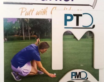 Precision Marker and Putting Trainer Combo, ABS Polymer, White