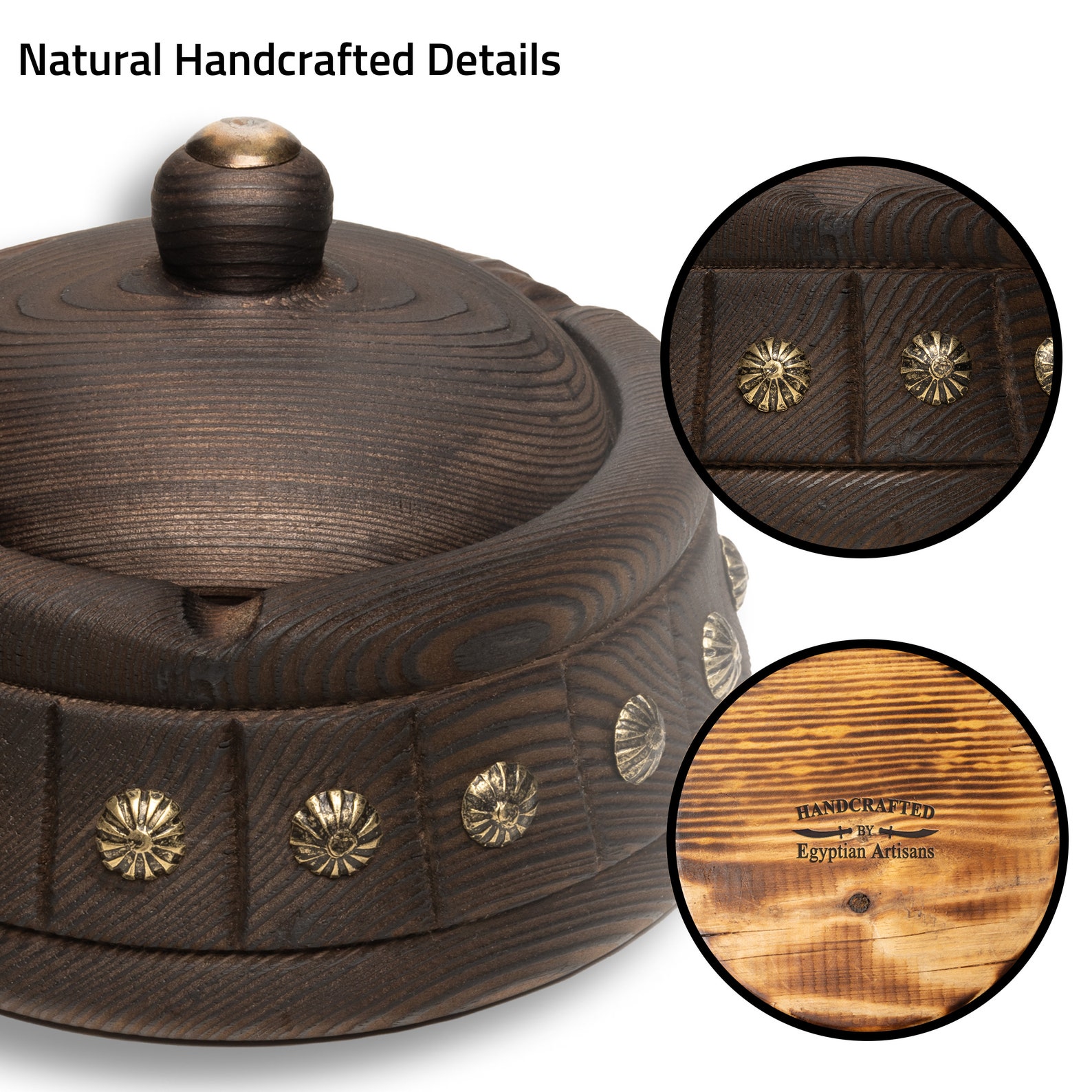 Wooden Jewelry Box for Men Dark Brown Box Small Objects Storage for Key ...