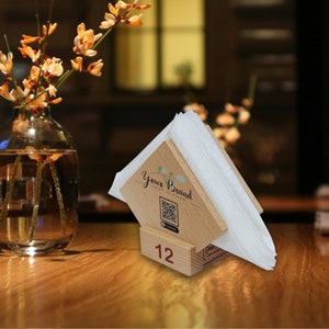 Portatovaglioli personalizzabile in legno
