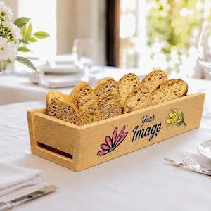 Panera en madera, personalizable con logotipos, imágenes, números, códigos QR... perfecta para bares y restaurantes!