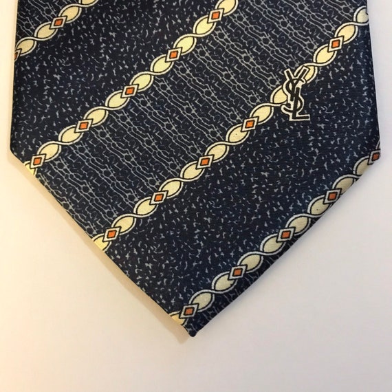 Vintage Yves Saint Laurent Striped Tie - image 2