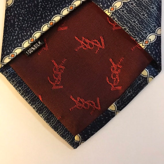 Vintage Yves Saint Laurent Striped Tie - image 3
