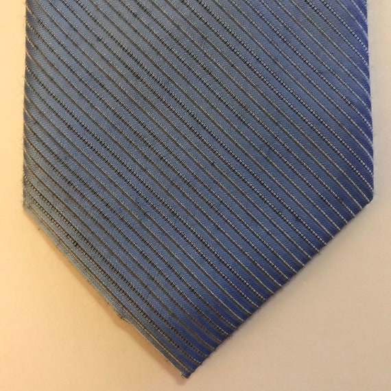 Vintage Calvin Klein Blue Silk Skinny Tie - image 2