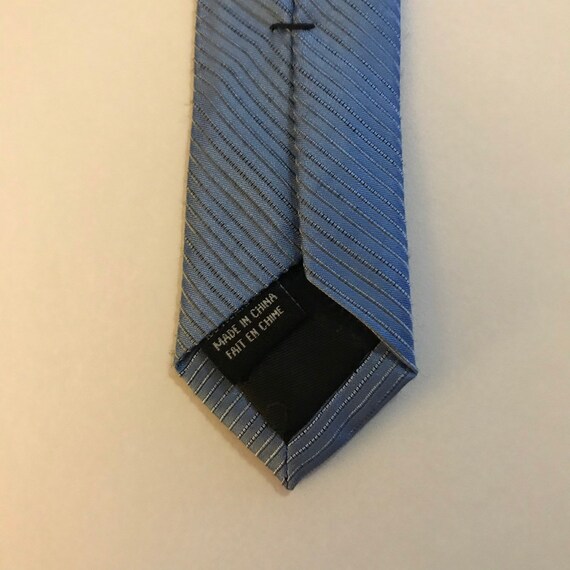 Vintage Calvin Klein Blue Silk Skinny Tie - image 5