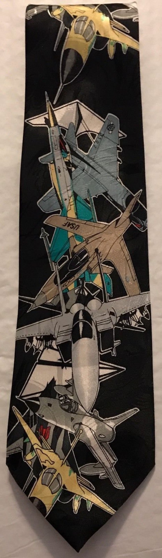 USAF Fighter Jets Themed Tie ~ A. Rogers