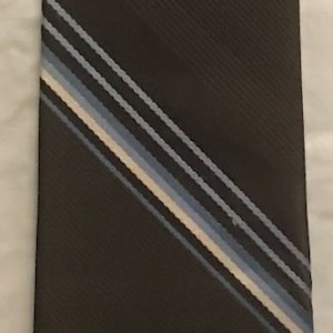 Vintage Wemlon by Wembley Brown with Blue and White Stripe Tie