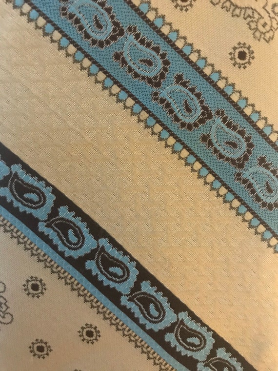 Vintage Beige, Brown, Light Blue Tie by Lord Copl… - image 1