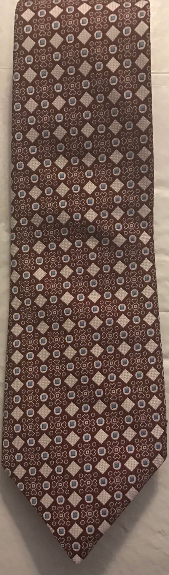 Vintage Tie - Bullock's - Burgundy, Turquoise, Cre