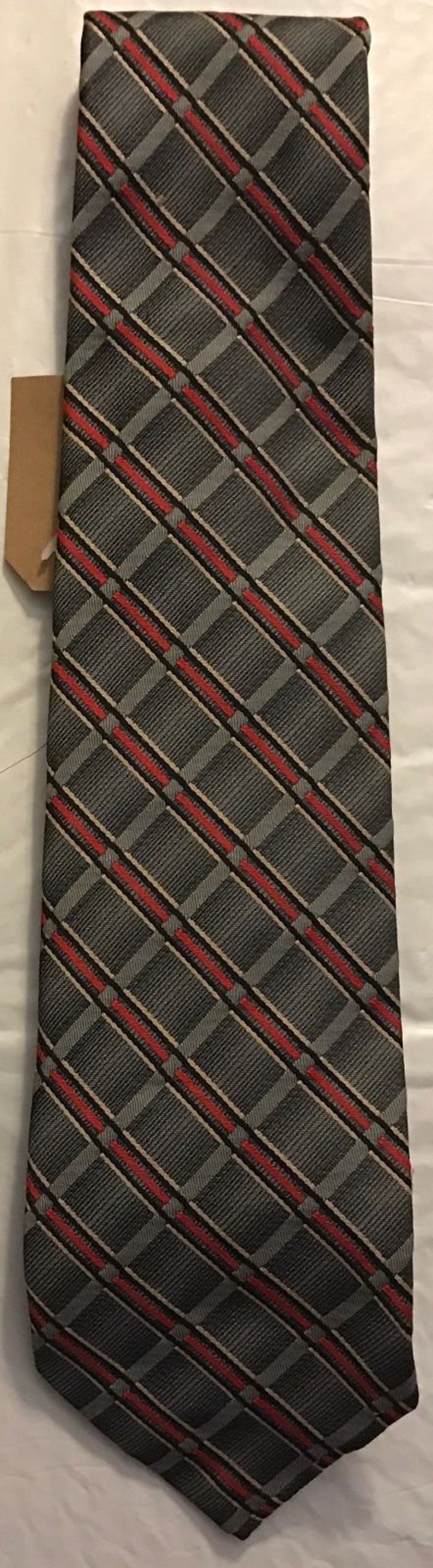 Vintage Wemlon by Wembley Gray with Red Stripe Tie