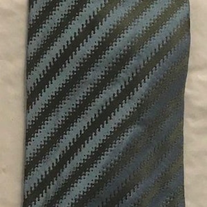 Vintage Ben Sherman Striped 100% Silk Tie ~ Blue & Brown * 65" x 3.75" image 1