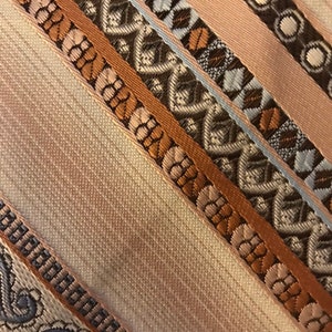 Vintage Beige Gestreifte Devillat Krawatte