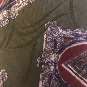 Vintage Oscar de la Renta Olive Paisley Tie
