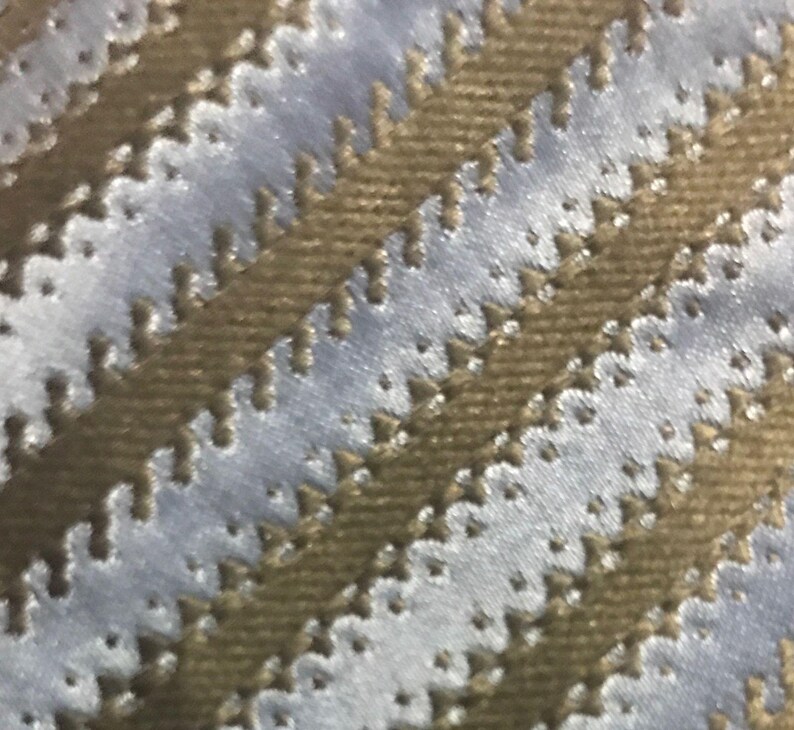 Vintage Ben Sherman Striped 100% Silk Tie ~ Blue & Brown * 65" x 3.75" image 4