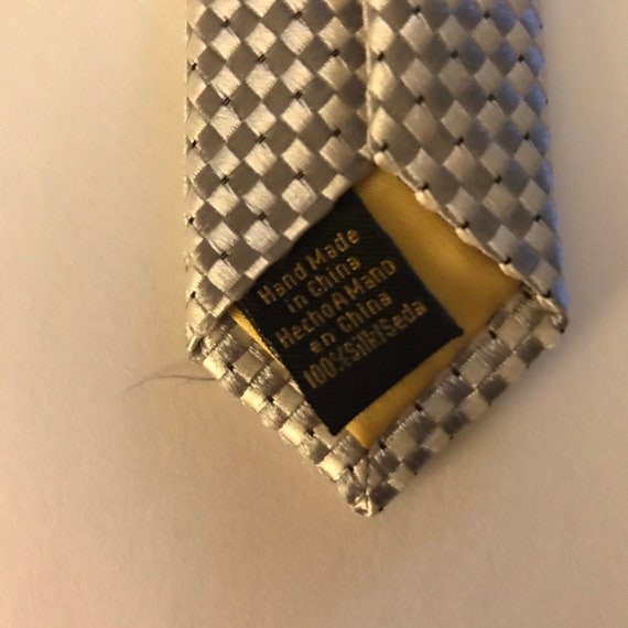 Vintage Donald J. Trump Gray Checked Tie - image 8