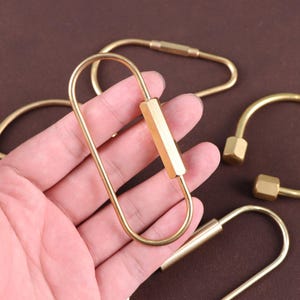 Gold O-Ring Keychain｜Brass Key Rings｜Gold Key Ring Hook｜DIY Craft Key Fob｜Hardware Accessories