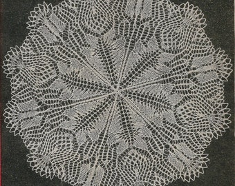 5. 1950's Colonial doily, knitting pattern. INSTANT DOWNLOAD