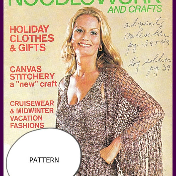 28. Evening crochet ensemble, vintage beauty, 1970. INSTANT DOWNLOAD PDF Pattern