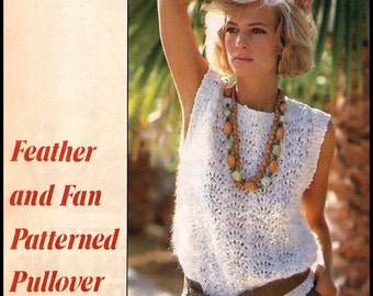 10. Feather and Fan Shell, Knitting Vintage Pattern, INSTANT DOWNLOAD