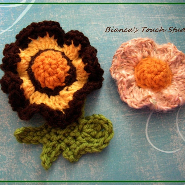 INSTANT DOWNLOAD Tutorial instructions in PDF format. Flower no.60, 61 with tiny leaf, brooch,hair holder