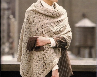 8.  1960's Lace wrap, INSTANT DOWNLOAD Vintage Knitting pattern