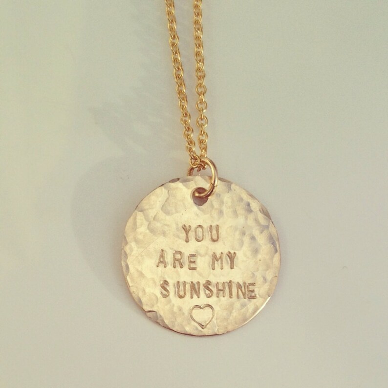 You Are My Sunshine Necklace Etsy